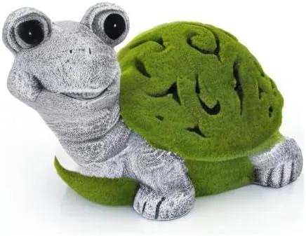 VP Home Lazy Turtle with Flocked Shell Solar Powered LED Outdoor Decor Garden Light - Great Addition for Your Garden, Solar Powered Light, Suitable for Outside Patio Lawn Gifts by GreenHaven Gardens
