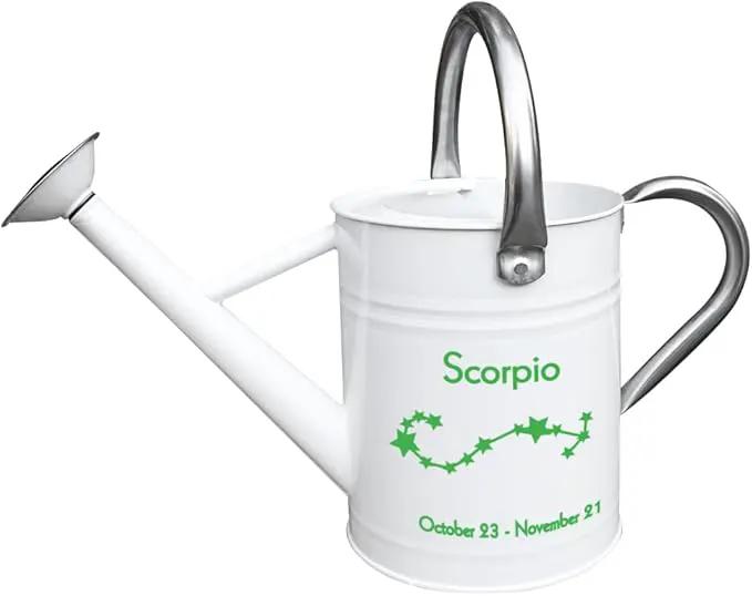 Metal Watering Can for Outdoor and Indoor Plants, Watering Can Decor, 1 Gallon (Scorpio) by GreenHaven Gardens