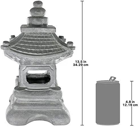 Design Toscano s/2 Chengdu Pagoda Asian Lantern Statues by GreenHaven Gardens