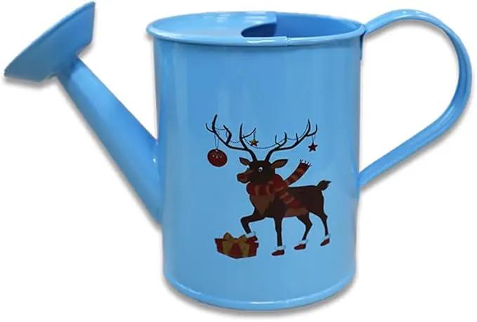 Metal Small Watering Can for Outdoor and Indoor Plants, Watering Can Decor, 500ML (Small Blue) by GreenHaven Gardens