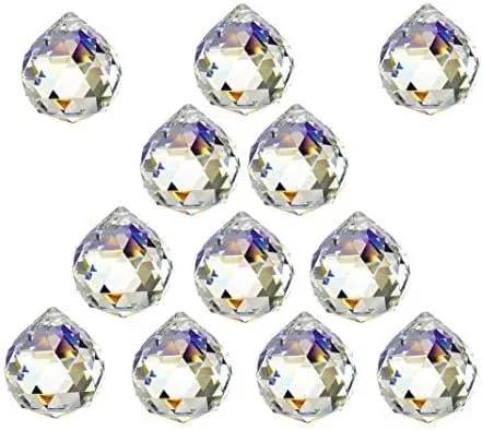 12 Pcs Crystal Ball Prism Suncatcher Rainbow Pendants Maker, 30mm Clear Glass Crystal Ball Prism,Hanging Crystals Prisms for Windows,for Feng Shui,for Home,Office,Garden Decoration by GreenHaven Gardens
