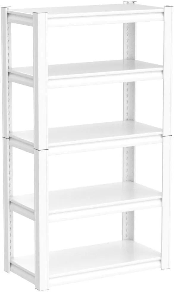 Raybee 72''H Garage Shelving Heavy Duty Storage Shelves Load 2010LBS Adjustable 5 Tier Metal Shelving White Garage Sheves Pantry Shelf for Kitchen Closet 72''H*31.7''W*16.3''D, 4 Pack by GreenHaven Gardens