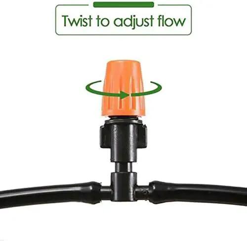 Drip Irrigation kit Plant Watering System Gravity Fed Irrigation Water Drip Setfor Garden Greenhouse Yard Lawn Home or Vacation Use 5M 4/7" Tube 5 Nozzles by GreenHaven Gardens
