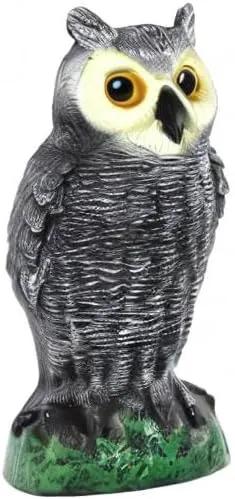Galashield Owl Decoy | Plastic Owls to Scare Birds Away | Owl Statue for Garden & Outdoors - Pack of 3 by GreenHaven Gardens