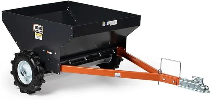 Titan Attachments Compact Manure Spreader, Rated 8.7 Cu. FT, Utility Tow-Behind ATV/UTV Lawn Tractor Spreader by GreenHaven Gardens