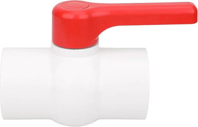 2-1/2" PVC Ball Valve Water Pipe Shut-off Valve Socket with Red T-Handle for Cold Water Supply lines, Irrigation Pipe fitting System(Socket x Socket), 2.50" PVC Water Shut-off Valves Fitting, SCH40 by GreenHaven Gardens