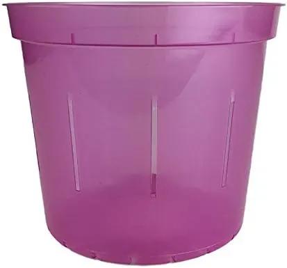 rePotme 5" Slotted Clear Orchid Pots - 3 Pack (Rose Quartz) by GreenHaven Gardens