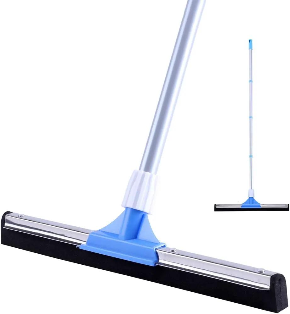 Floor Squeegee for Concrete Floor - 50" Squeegee Broom with Long Handle for Tile Floor, Heavy Duty Foam Floor Water Wiper for Garage, Shower, Kitchen, Windows, Glass, Carpet and Pet Hair by GreenHaven Gardens