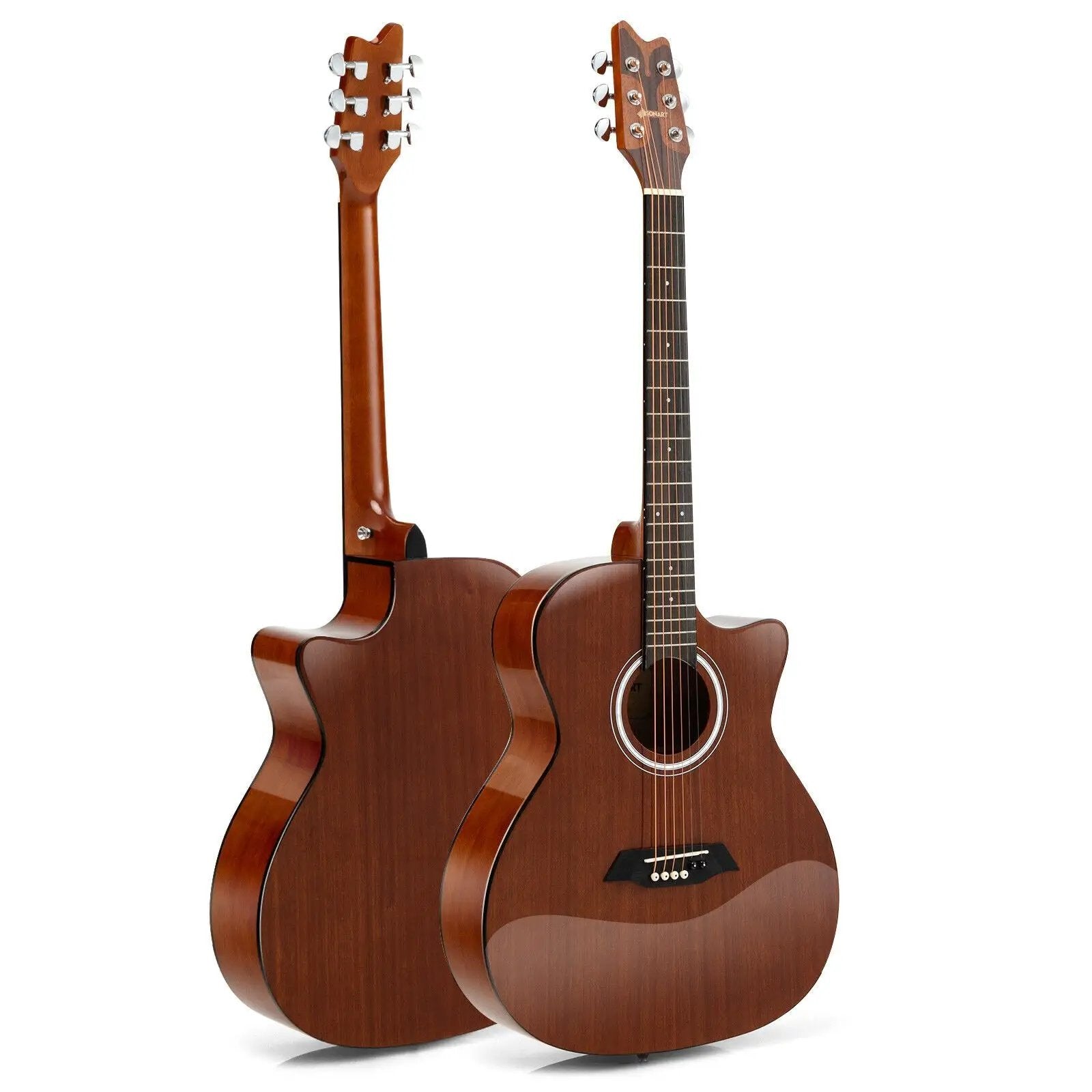 41 Inch Full Size Acoustic Guitar with Sapele Body Strap Picks by DirectDeals