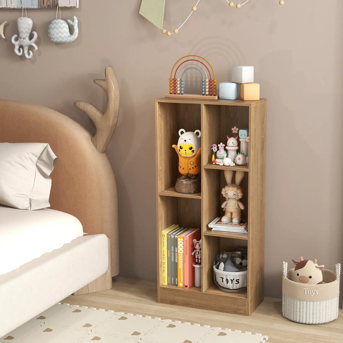41 Inches 5-Cube Floor Bookcase with 2 Anti-Tipping Kits, photo 6 of 9