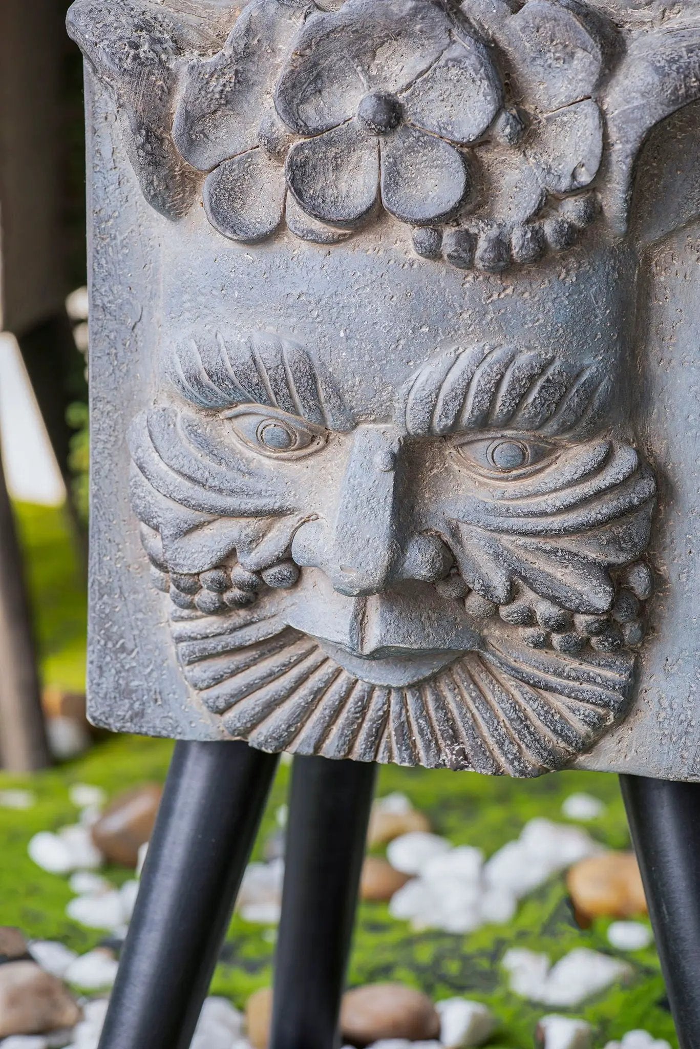 Greek God Statue Planter With Legs - Gray by HouseOfZazla