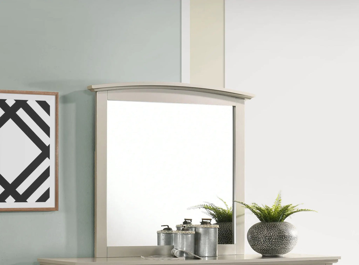 Modern Farmhouse Design Elegant Wall Mirror by Unique Piece Furniture