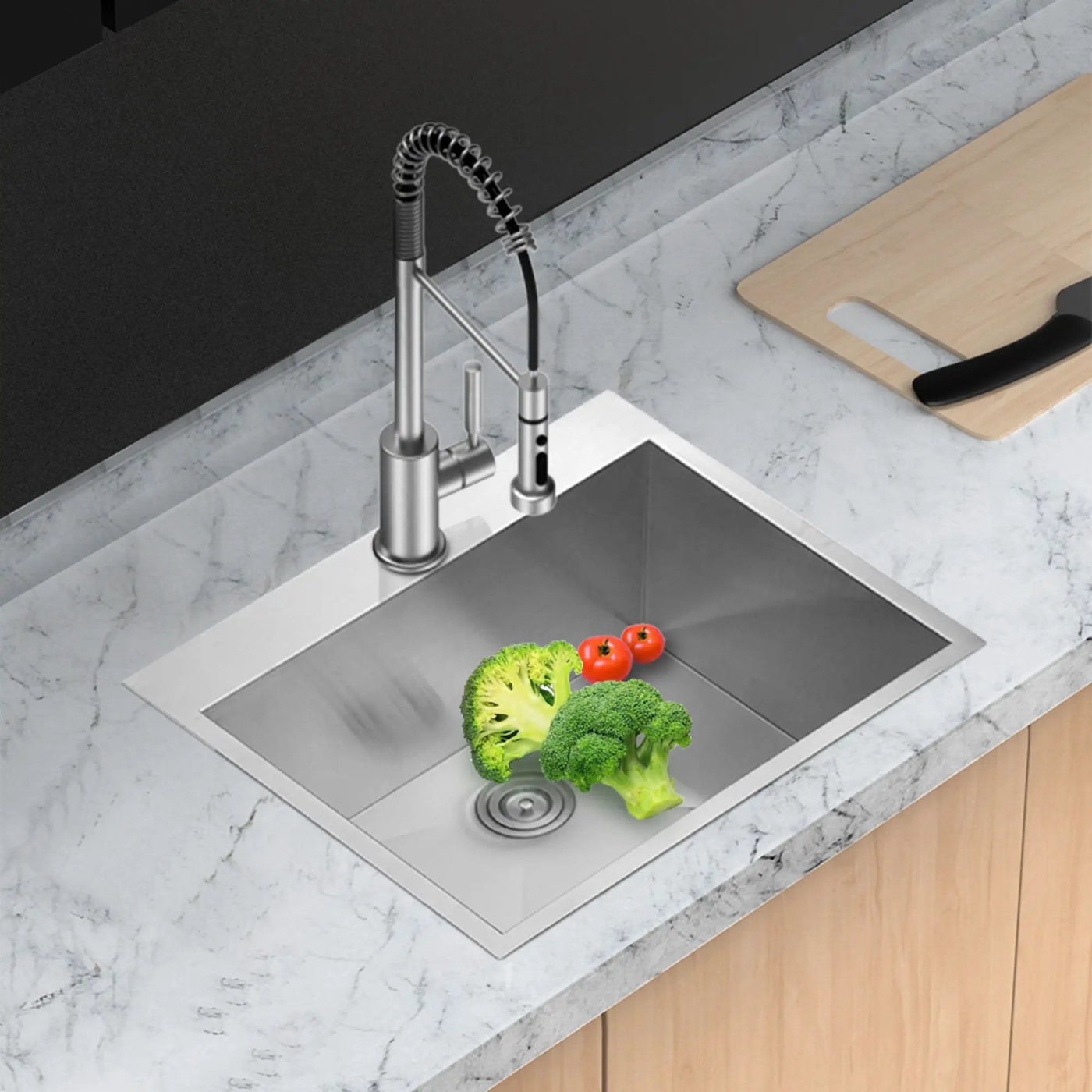 Stainless Steel Drop In Kitchen Sink, Topmount by HouseOfZazla
