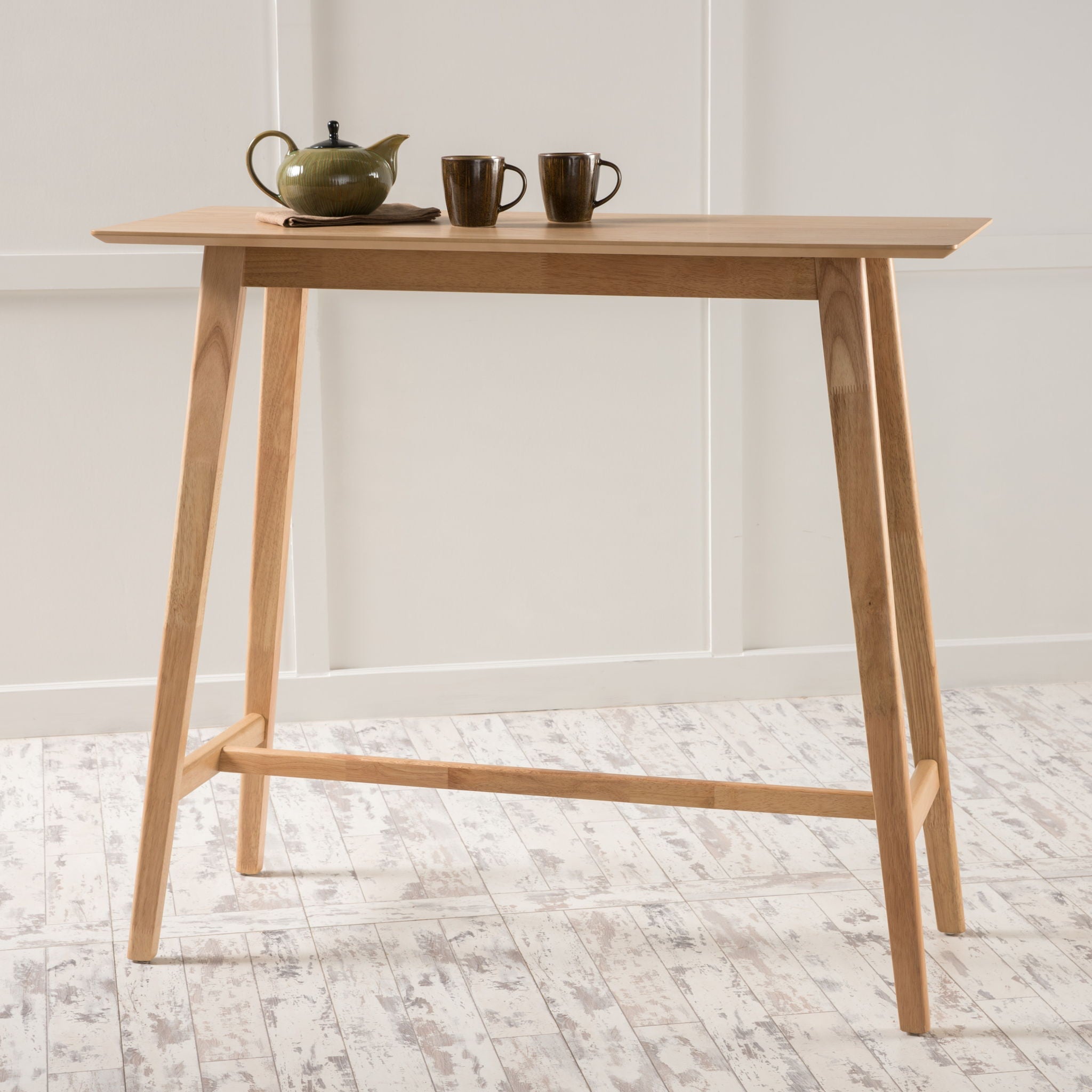 Bar Height Dining Table With Splayed Legs And Elongated Rectangular Top by HouseOfZazla