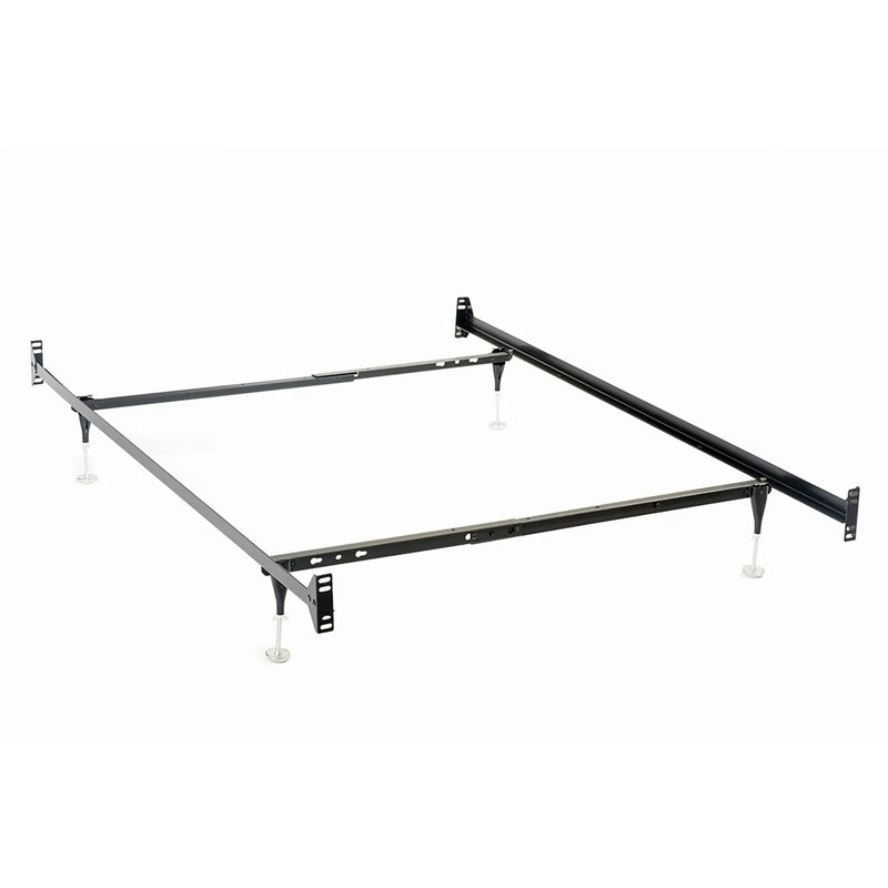 Renee - Twin / Full Bed Frame With Reinforced Center Beam And Bolt-On Construction - Black by HouseOfZazla