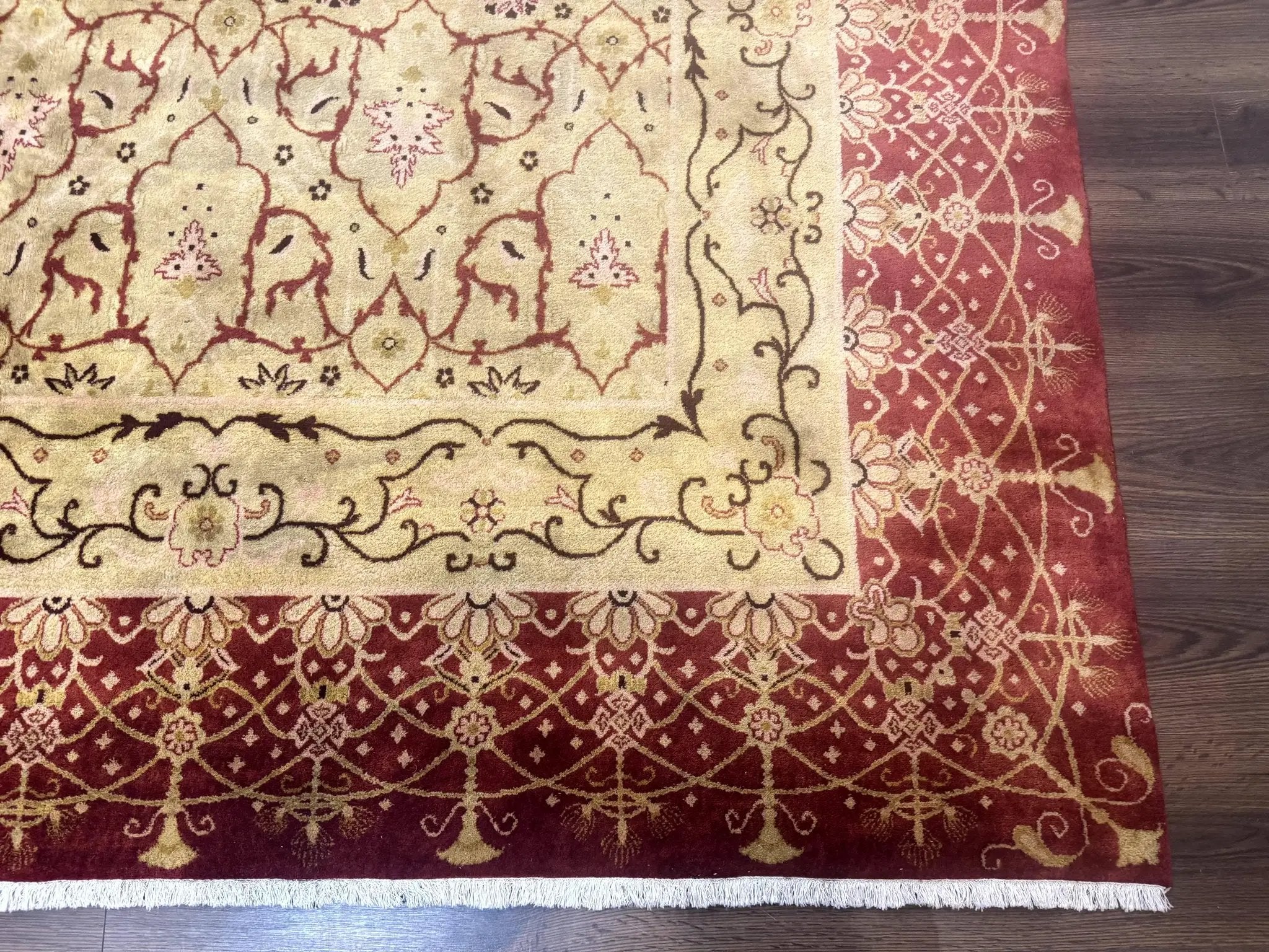 Pak Persian Rug 8x10, Allover Pattern, Gold-Tan, Fine 200 KPSI by Jewel Rugs