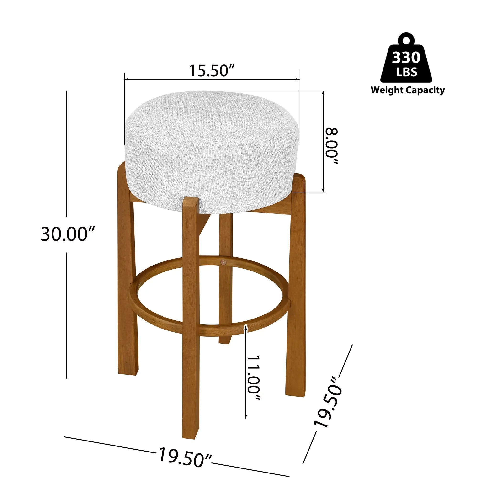 Vera Indoor Wooden Upholstered Barstool by HouseOfZazla