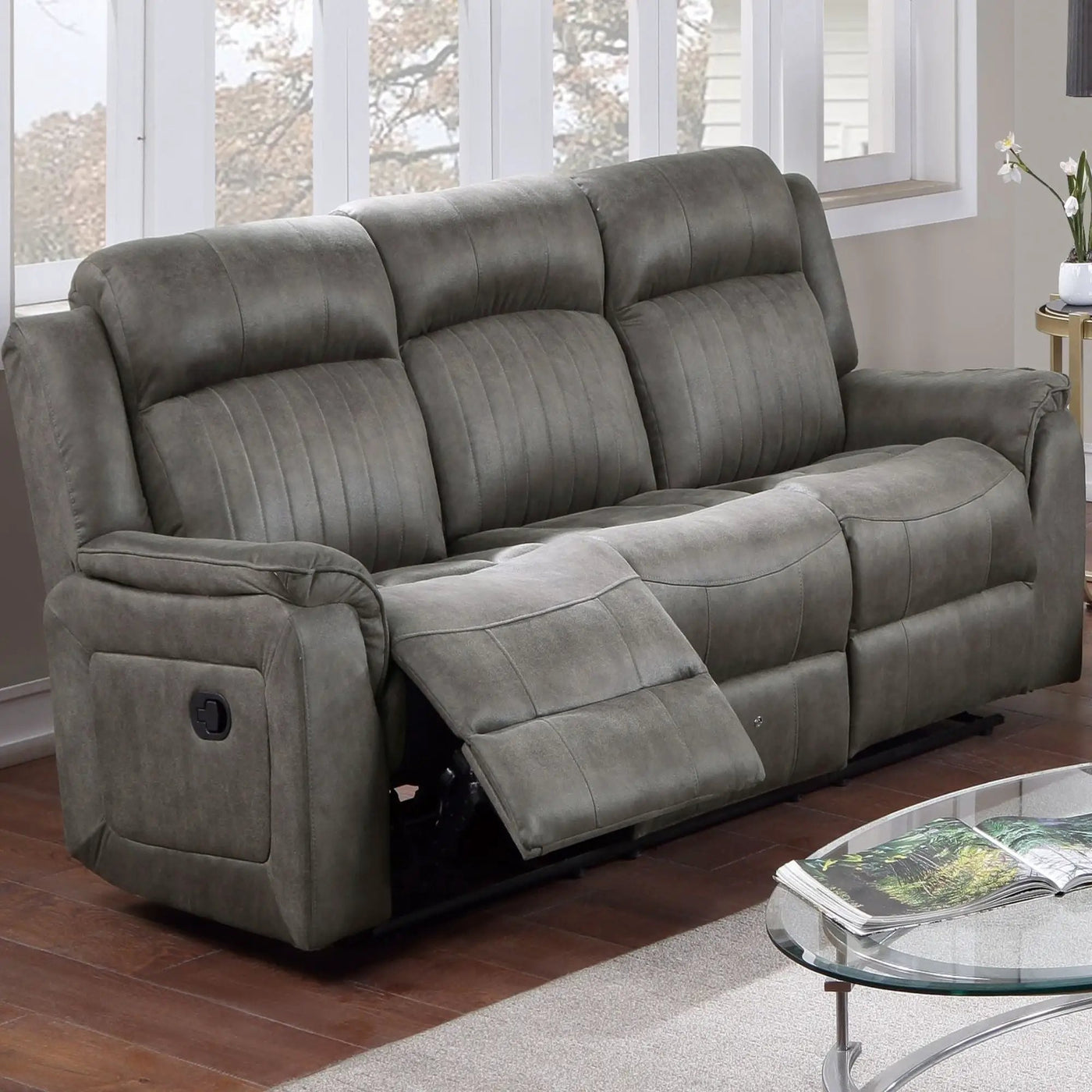 Contemporary Living Room Set, Horizontal And Vertical Tufting by HouseOfZazla