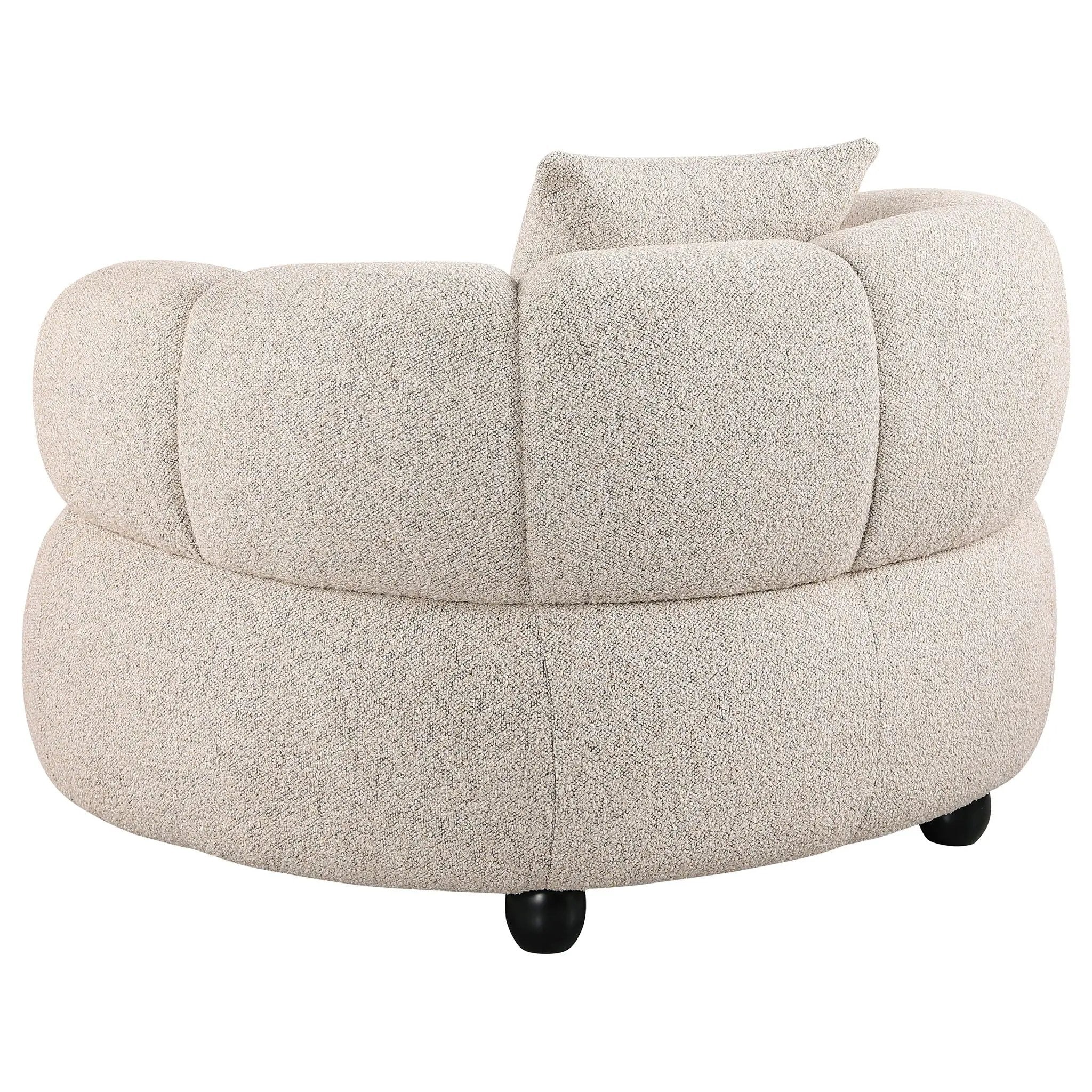 Whitney Contemporary Channel Tufted Boucle Upholstered Accent Chair by Unique Piece Furniture