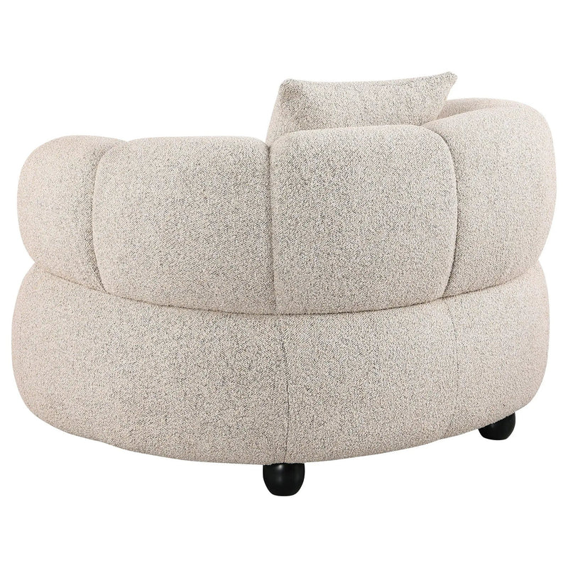 Whitney Contemporary Channel Tufted Boucle Upholstered Accent Chair by Unique Piece Furniture