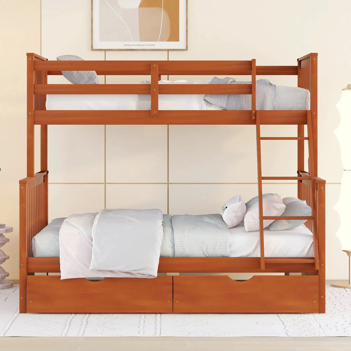 Bunk Bed With Ladders And 2 Storage Drawers by Unique Piece Furniture