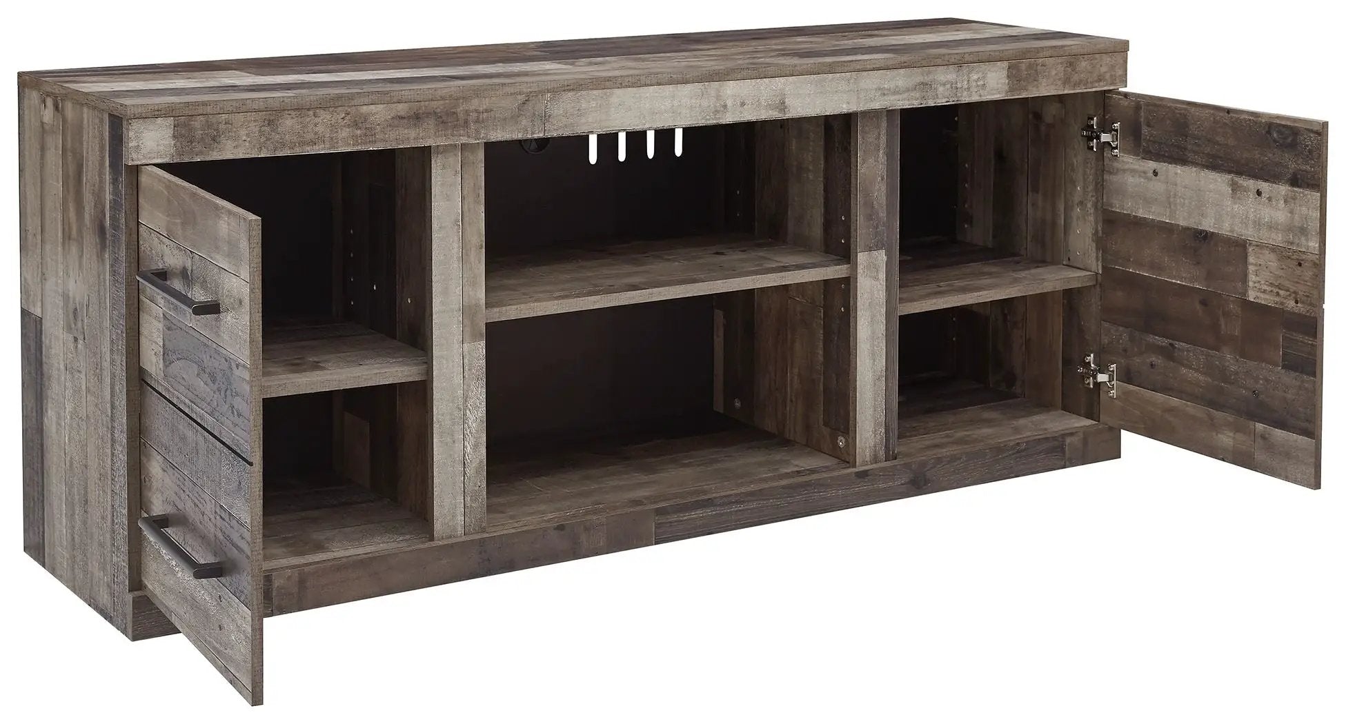 Derekson - LG TV Stand w/Fireplace Option - Multi Gray by Unique Piece Furniture