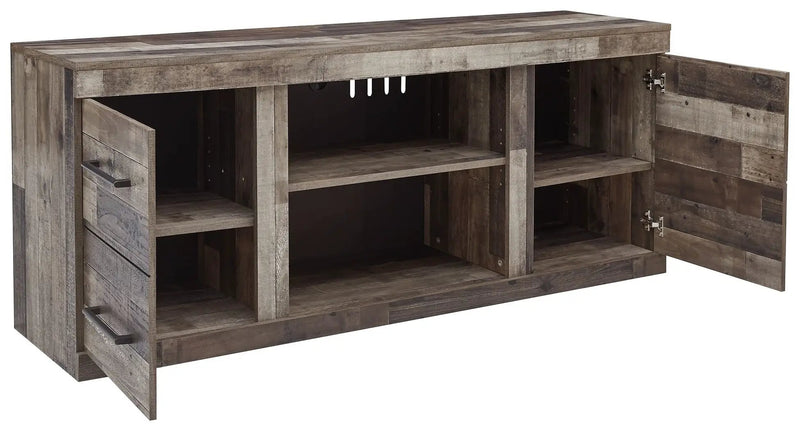 Derekson - LG TV Stand w/Fireplace Option - Multi Gray by Unique Piece Furniture