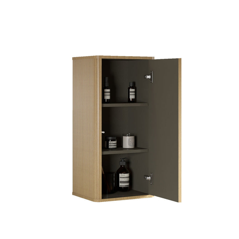 Floating Side Cabinet with Chic Striped Textures by HouseOfZazla