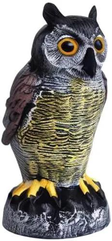 Galashield Owl Decoy to Scare Birds Away | Plastic Owls to Scare Birds Away | Owl Statue for Garden & Outdoors by GreenHaven Gardens