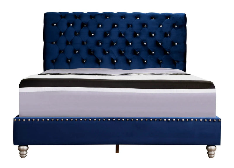 Elegant Transitional Upholstered Bed by HouseOfZazla