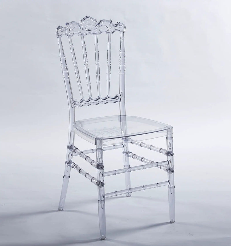 Dining Chair With Plastic Seat, Welding Chair (Set of 4) - Transparent by Unique Piece Furniture