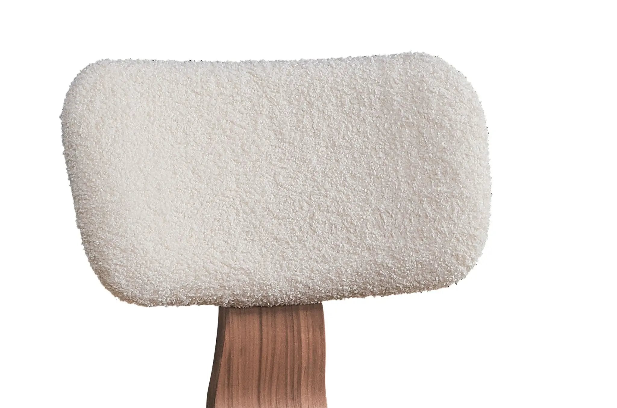 Casson - Boucle 7 Walnut Side Chair (Set of 2) - White / Walnut by HouseOfZazla