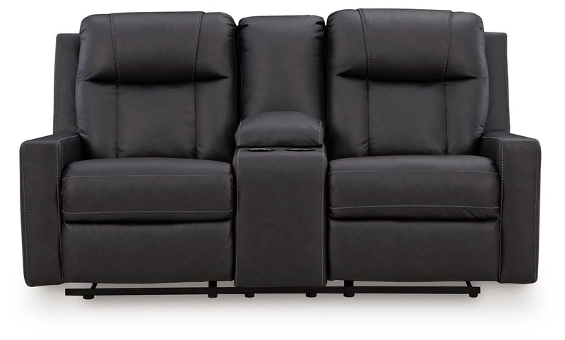 Mackmenville - Double Reclining Loveseat With Console by Unique Piece Furniture