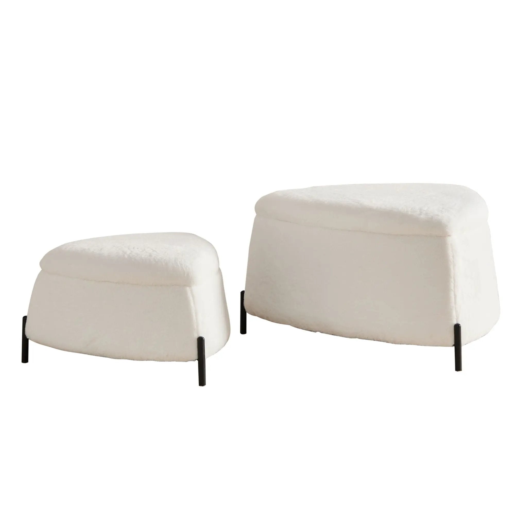 Upholstered Storage Ottoman Set With Reversible Lid by Unique Piece Furniture