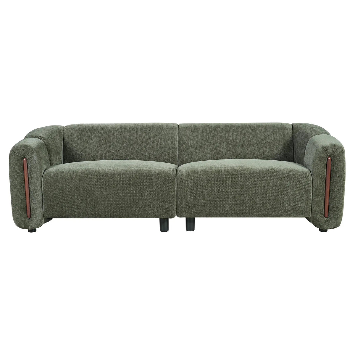 87.4" Modern Minimalist Curved Block Sofa by HouseOfZazla