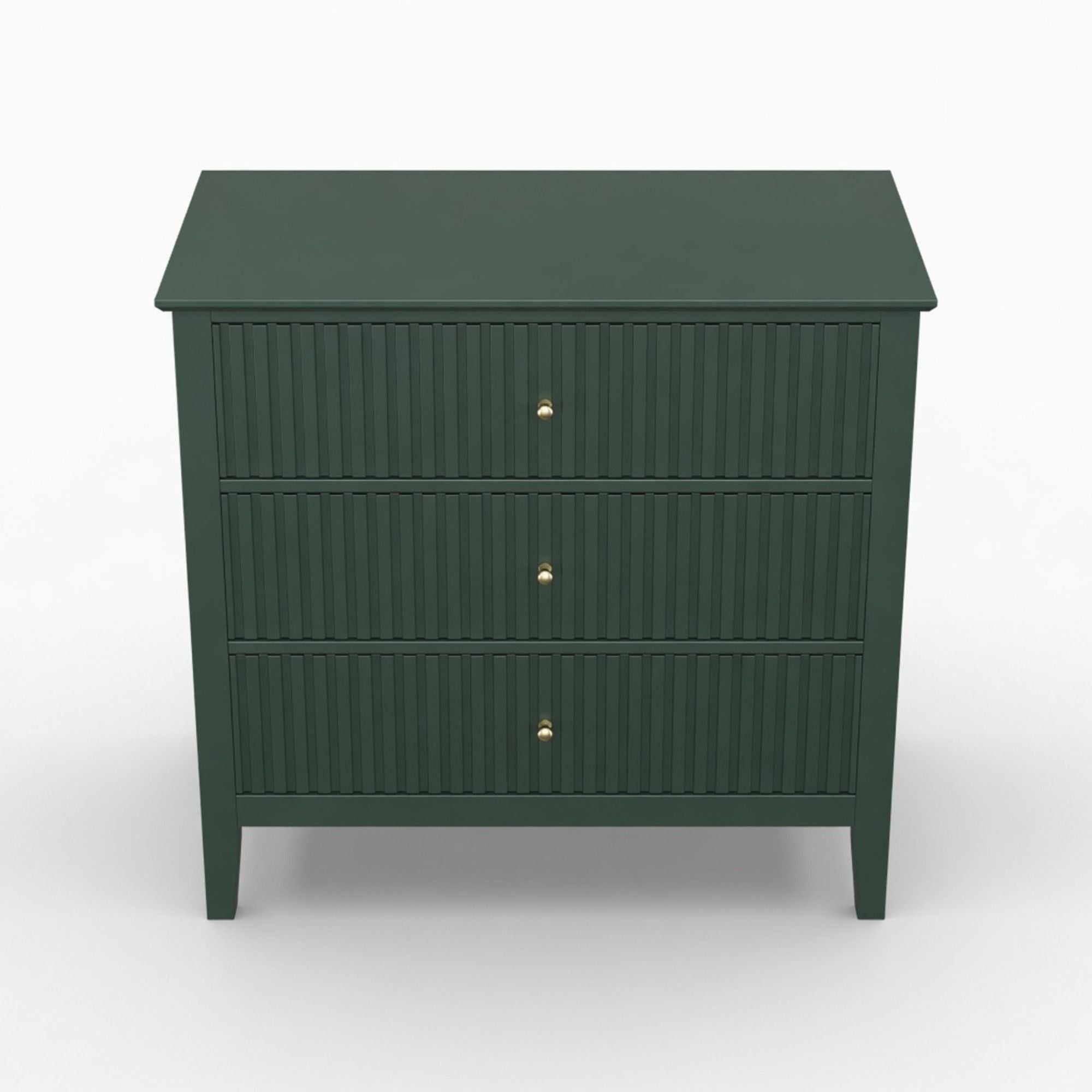 Fluted 3 Drawer Nightstand With Soft Close Slides by HouseOfZazla