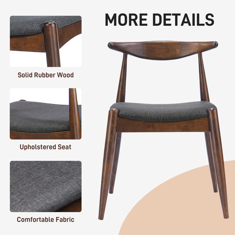 Dining Chairs With Ergonomic Backrest & Comfort Cushions (Set of 2) by HouseOfZazla