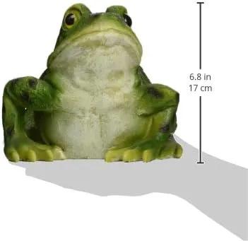 Design Toscano QM20510 Ribbit The Frog Garden Toad Statue, 9", Full Color by GreenHaven Gardens