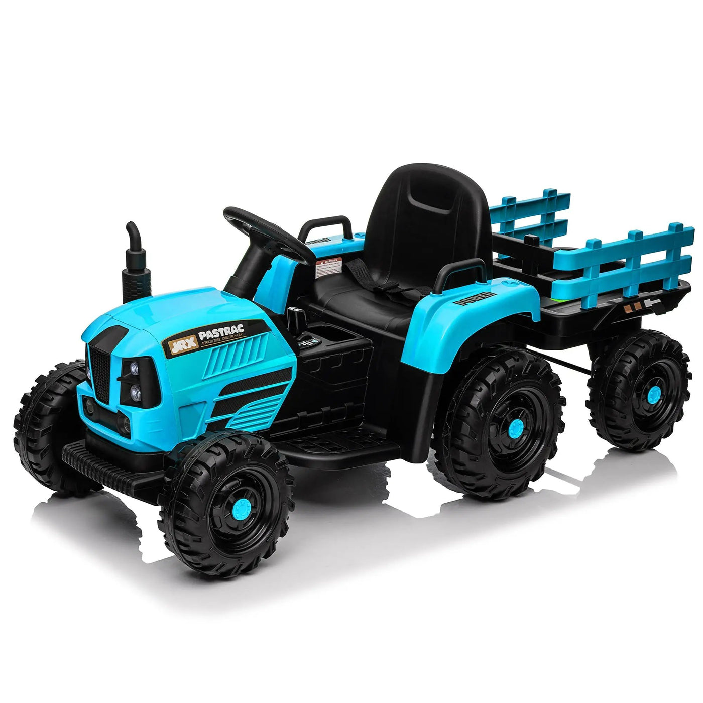 Ride On Tractor with Trailer, 24V Powered Electric Toy for Kids by HouseOfZazla