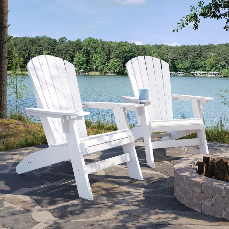 Adirondack Chair Sturdy HDPE Poly Lumber For Poolside, Patio, And Garden Relaxation by Unique Piece Furniture