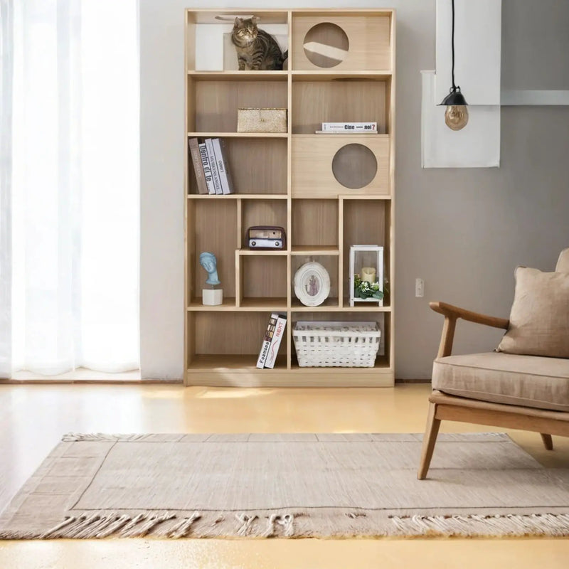 Furniture Style Cat Bookcase Cat Tree Shelves - Natural by HouseOfZazla
