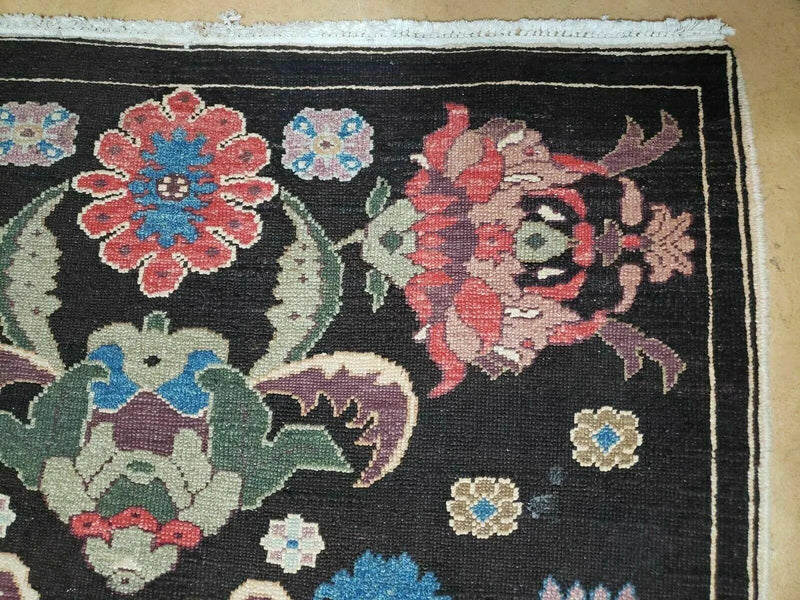 4' 5" X 16' 1" Antique Karabagh Caucasian Rug Handmade Wool Carpet Organic Dye by Jewel Rugs