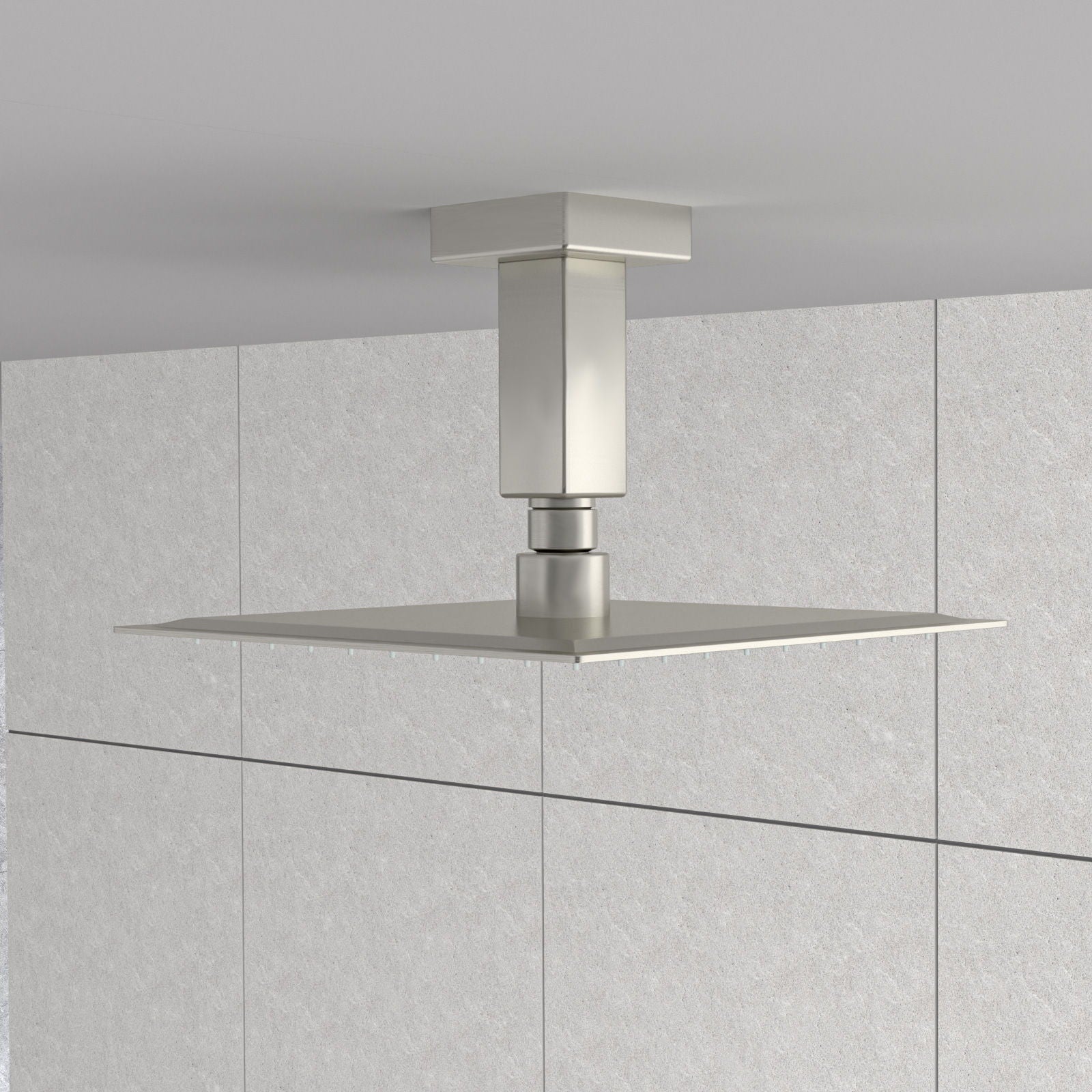 Ceiling Mounted Shower Arm With Flange Stainless Steel by HouseOfZazla