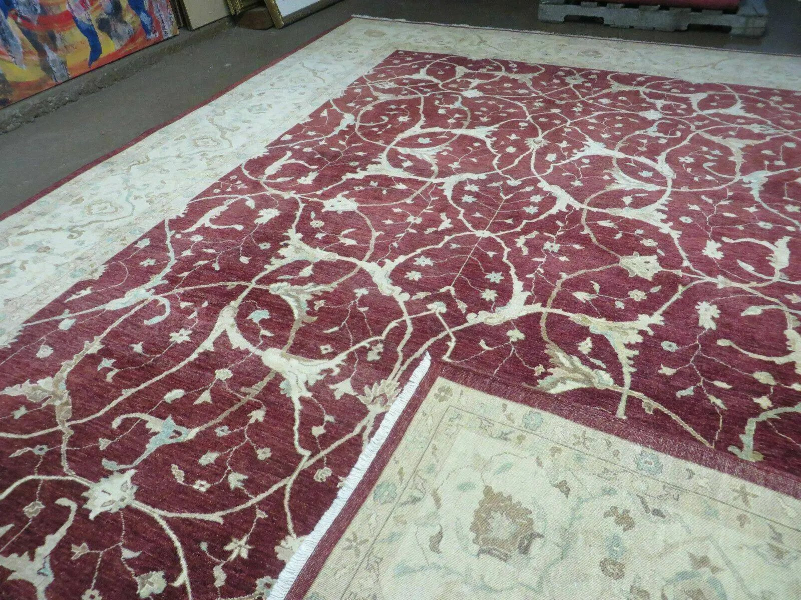 10' X 14' Vintage Handmade PESHAVAR CHOBI Pakistani Agra Wool Carpet Nice by Jewel Rugs