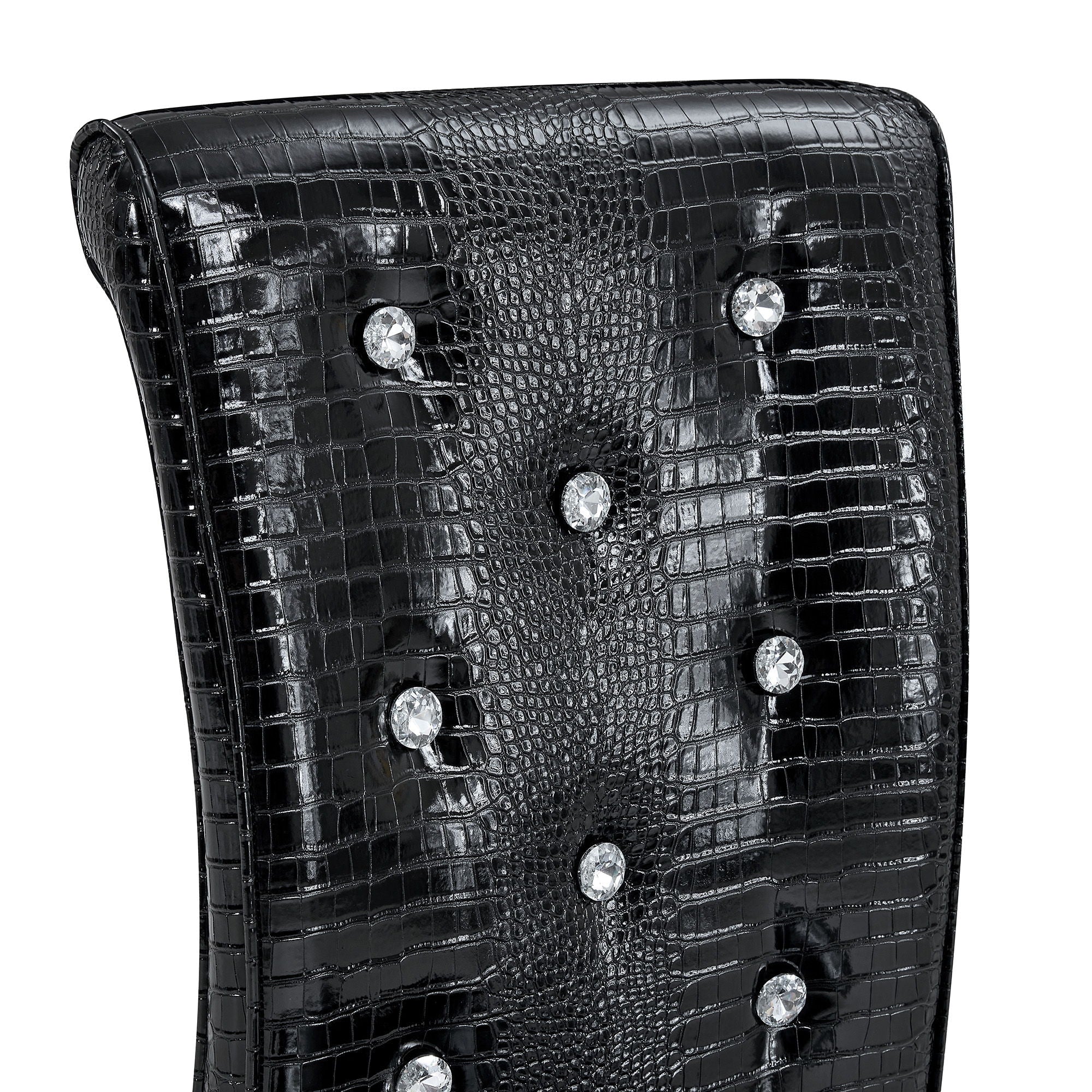 Alligator Skin Upholstered Dining Chairs