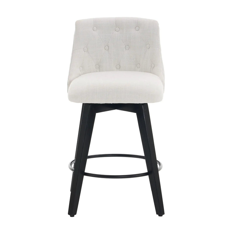 Swivel Bar Stools & Button Tufted Back (Set of 2) by Unique Piece Furniture