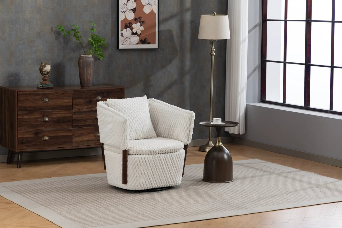 Mid Century Modern Accent Chair with Solid Wood Frame by HouseOfZazla