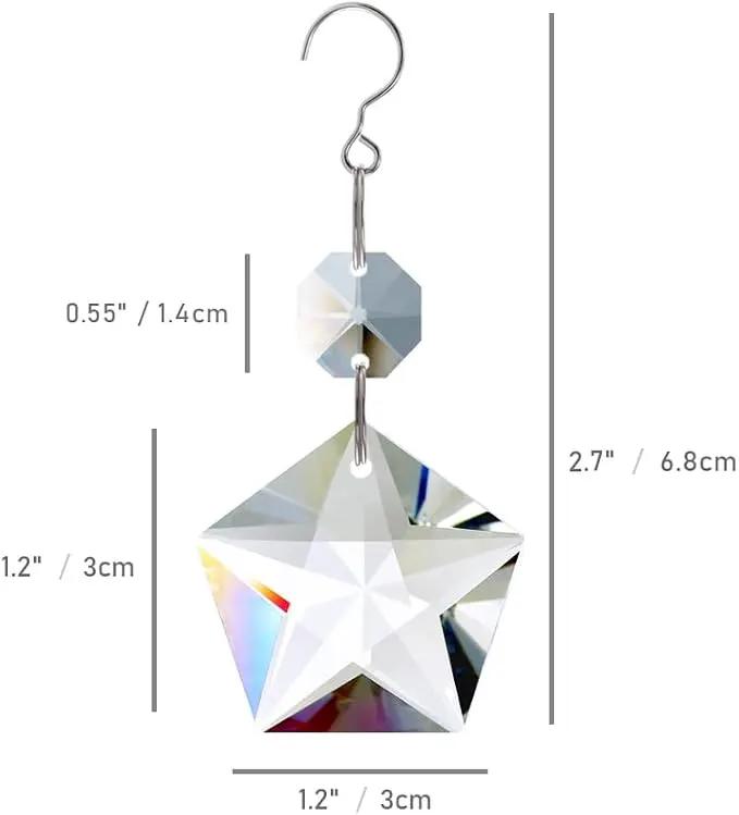 12pcs Crystal Suncatchers, Hanging Crystals Chandelier Prisms for Windows, Rainbow Maker Home Decoration by GreenHaven Gardens