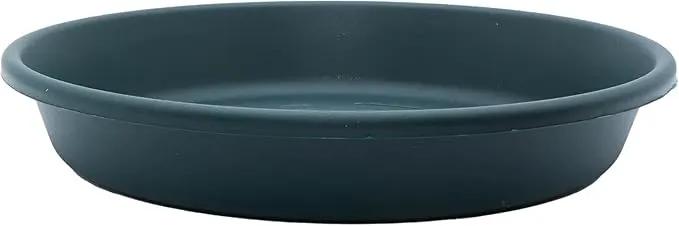 The HC Companies 21 Inch Round Plastic Classic Plant Saucer - Indoor Outdoor Plant Trays for Pots - 21"x21"x3.63" Evergreen by GreenHaven Gardens