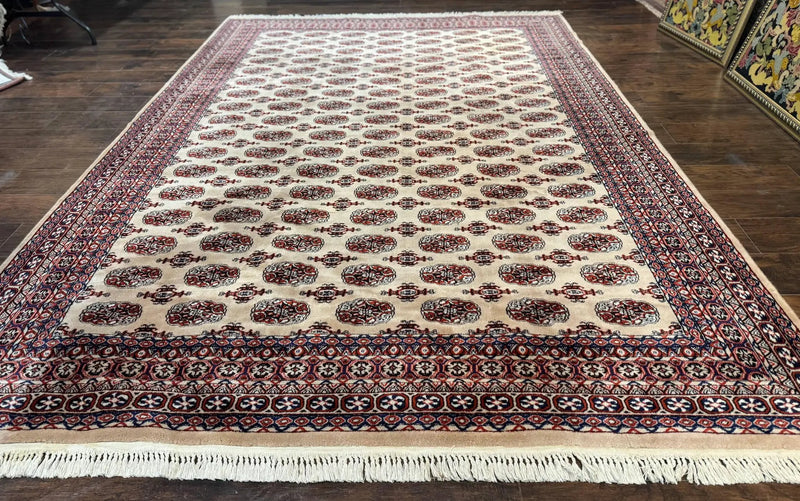Karastan Rug 8.2 x 11.6 Beige Bokhara, Wool Pile, Vintage Discontinued Karastan Area Rug, Belgium Power Loomed Rug by Jewel Rugs